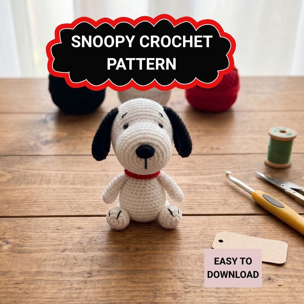 Snoopy and Woodstock-Inspired Amigurumi Set