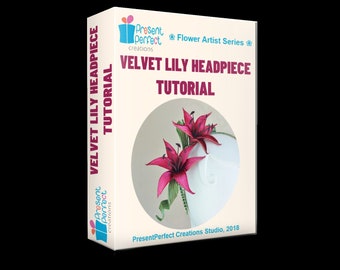 Velvet lily tutorial, fabric lily DIY instructions, lily template, fabric lilies, millinery lily flower instructions