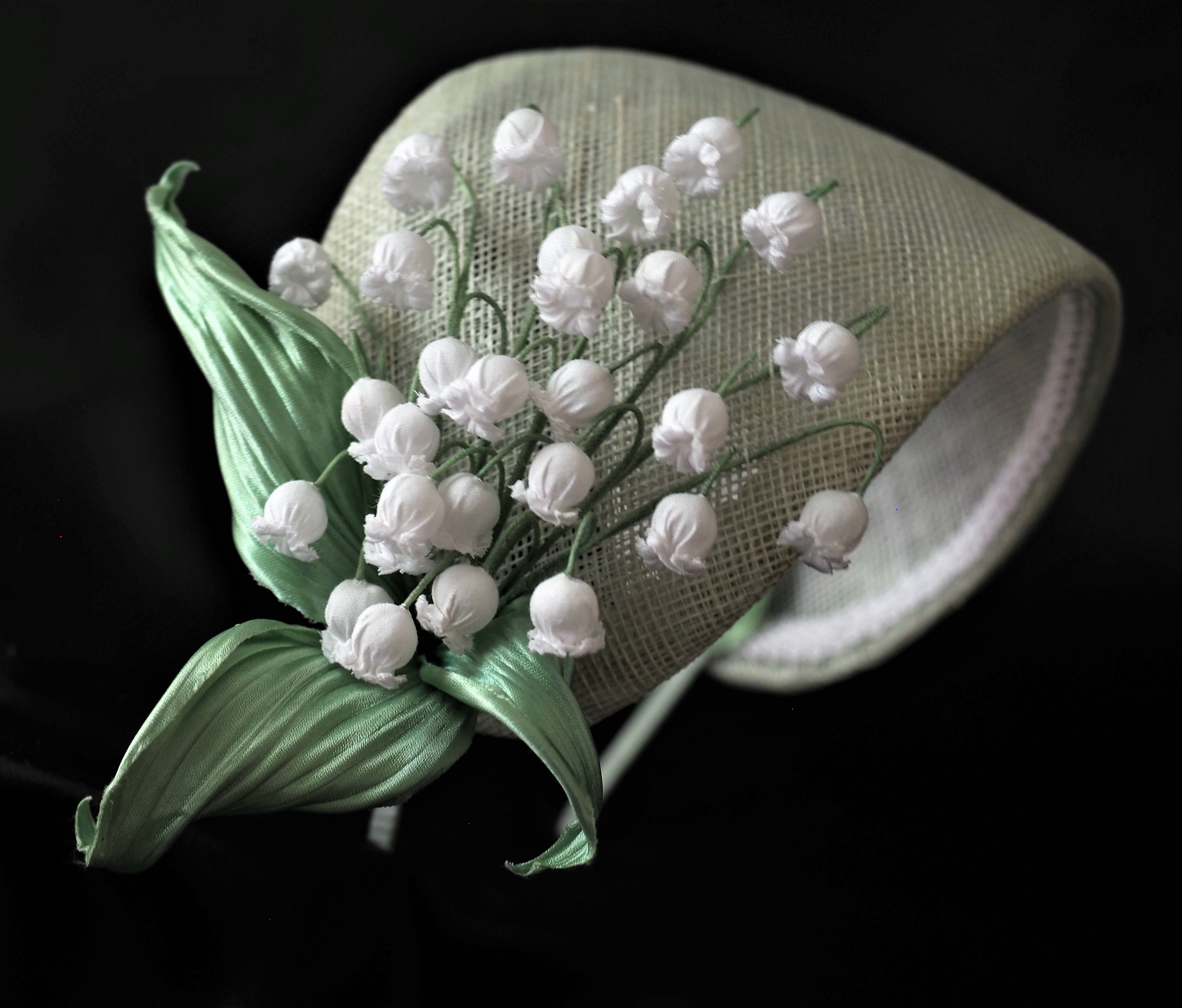 Vintage floral flower headpiece halo piece Lily of the Valley Antique headpiece lily of the valley crown 1900 main image 4
