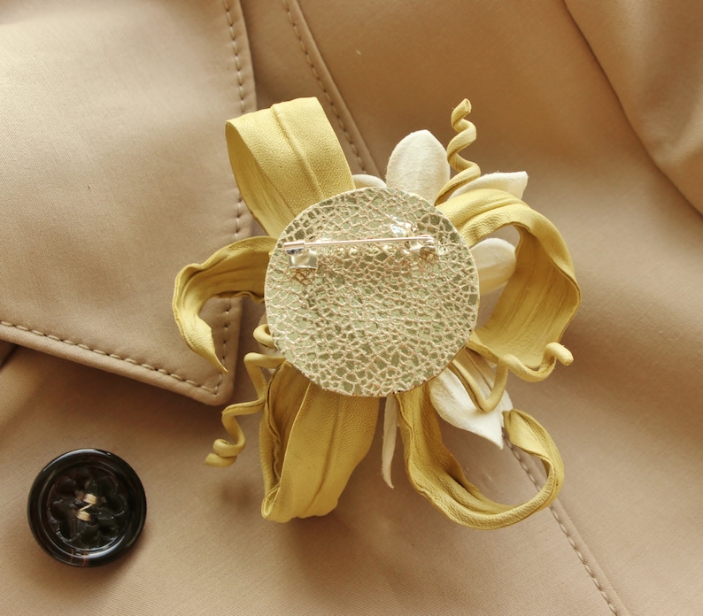 LEATHER DAFFODIL FLOWER Leather Anniversary Gift for Her Etsy