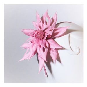 ready to ship pink SILK FLOWER HEADPIECE, pink fascinator, fantasy silk flower, pink wedding, pink silk flower headband, candy pink headband