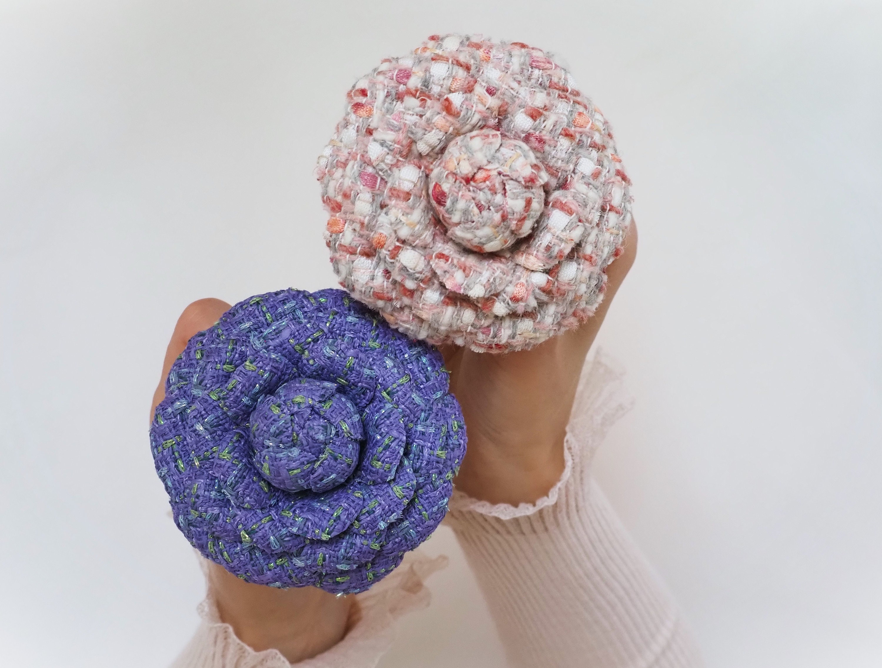 Luxury Camellia Fabric Flower Pearl Brooch – Seliste Jewellery