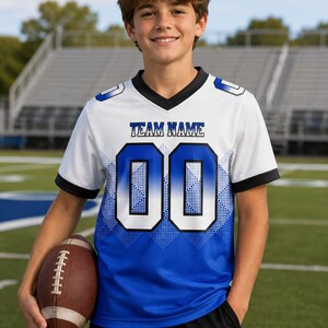 Custom Embroidered Football Jersey – Personalized Name, Number, Logo (Unisex, Kids)
