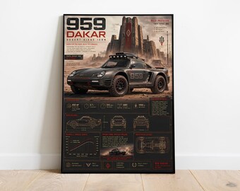 Wüsten Kundgebung Prototyp Poster | Twin-Turbo ABT Rennauto Blueprint Wandkunst