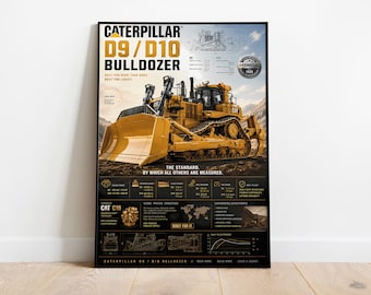 Poster Raupe D9 D10 Radlader | Schwere Ausrüstung Wandkunst