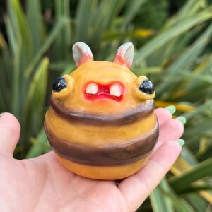 Handmade Cursed Bee Collectible – Weird Polymer Clay Creature Art
