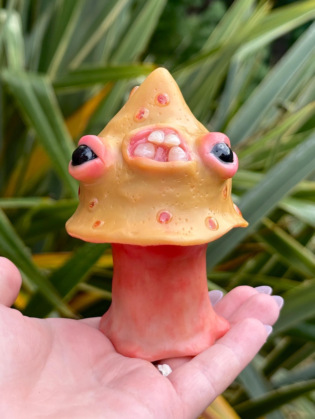 Cursed mushroom creature with red spotted cap
