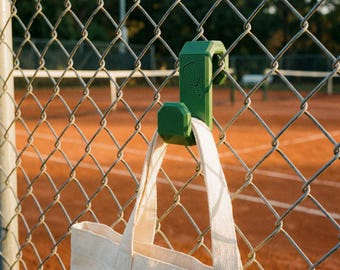 Paquete de 6 ganchos para valla de pickleball, colgador de bolsas de malla metálica, regalo para equipos de pickleball, accesorios para cancha, regalo para entrenador de pickleball, juego de ganchos deportivos