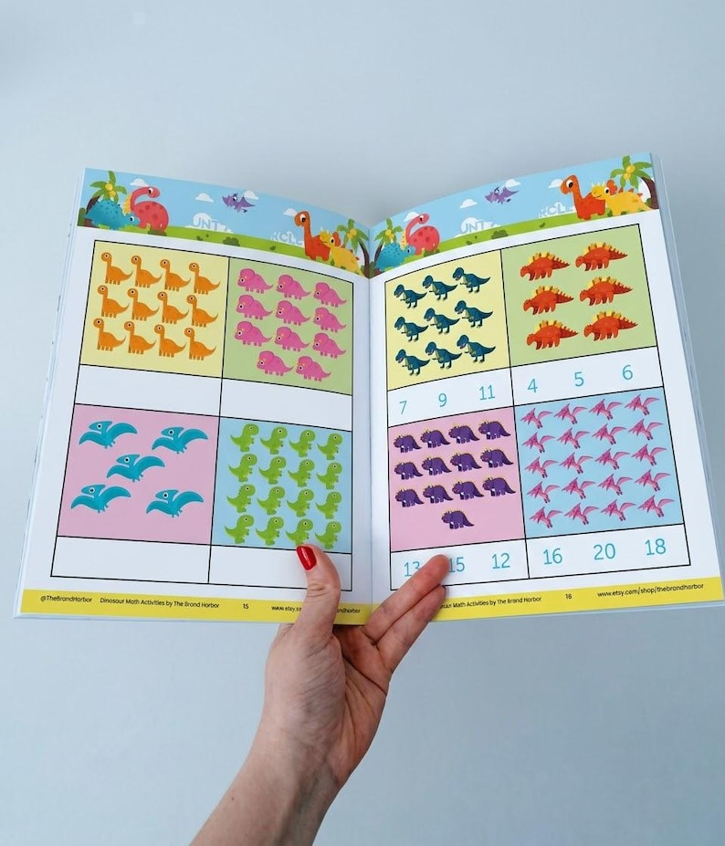 Printable Dinosaur Math Worksheets for Preschool | Kindergarten ...