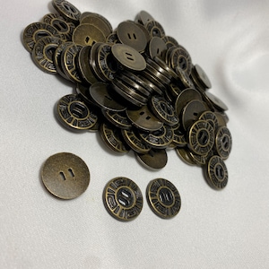 vintage metal  buttons 19mm -40 buttons