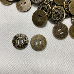 vintage metal  buttons 14mm -40 buttons
