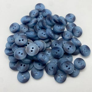 vintage blue buttons  13mm 70 buttons