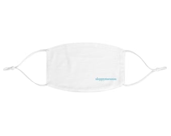 sloppymesssss stoffen gezichtsmasker met turkoois logo