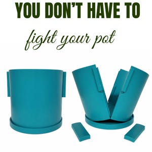 Easy Repotting Houseplant Pot | Pull Apart 6 inch Planter | See Your Roots | Made in the USA