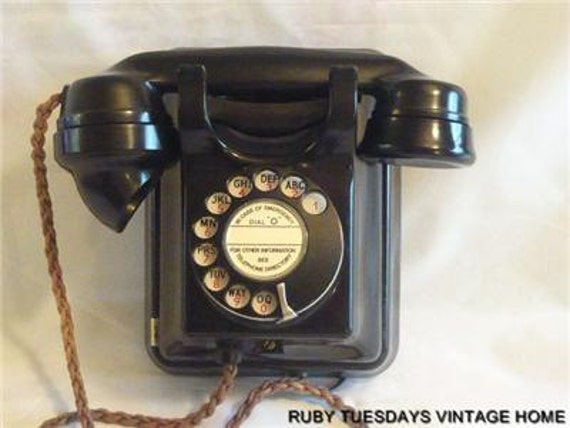 Vintage Bakelite Telephone Retro Antique Dial Telephone 