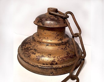 Vintage Pendant Light Socket Holder Globe Fitter & Chain- Restoration Parts Original Architectural Salvage Loft Studio Urban Farmhouse Decor