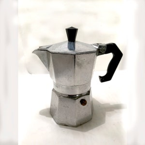 Vintage Bialetti Espresso Stove Top Aluminum Moka Pot Made in Italy Kitchen & Dining Decor Coffee Pot Espresso Makers Collectable image 5