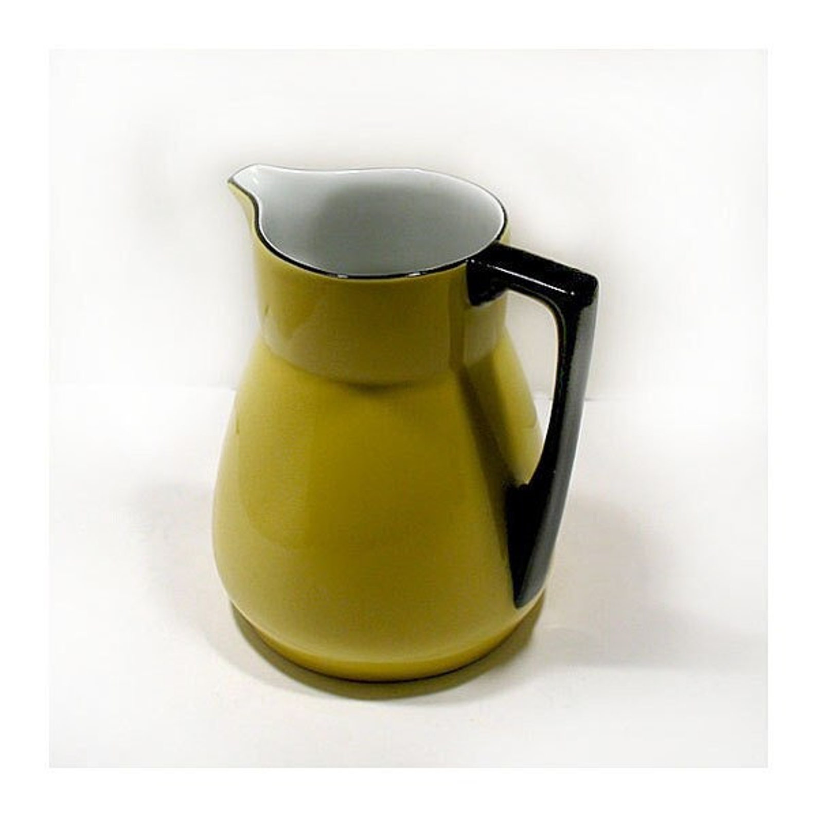 Vintage German ZPF Pottery Pitcher Midcentury Saxony Porcelain Pitcher