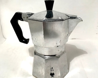 Coffee Maker moka Express Extra Large, Bialetti Italian Espresso 12 Cups  Collectible Vintage Aluminum Bakelite Handle Christmas Gift 