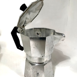 Vintage Bialetti Espresso Stove Top Aluminum Moka Pot Made in Italy Kitchen & Dining Decor Coffee Pot Espresso Makers Collectable image 2