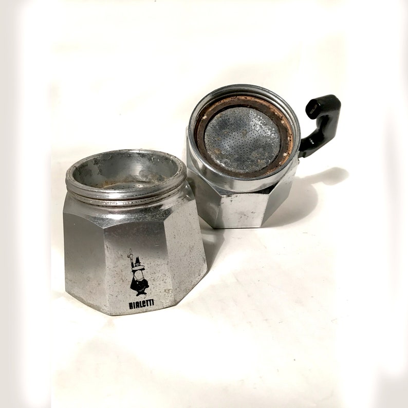 Vintage Bialetti Espresso Stove Top Aluminum Moka Pot Made in Italy Kitchen & Dining Decor Coffee Pot Espresso Makers Collectable image 7
