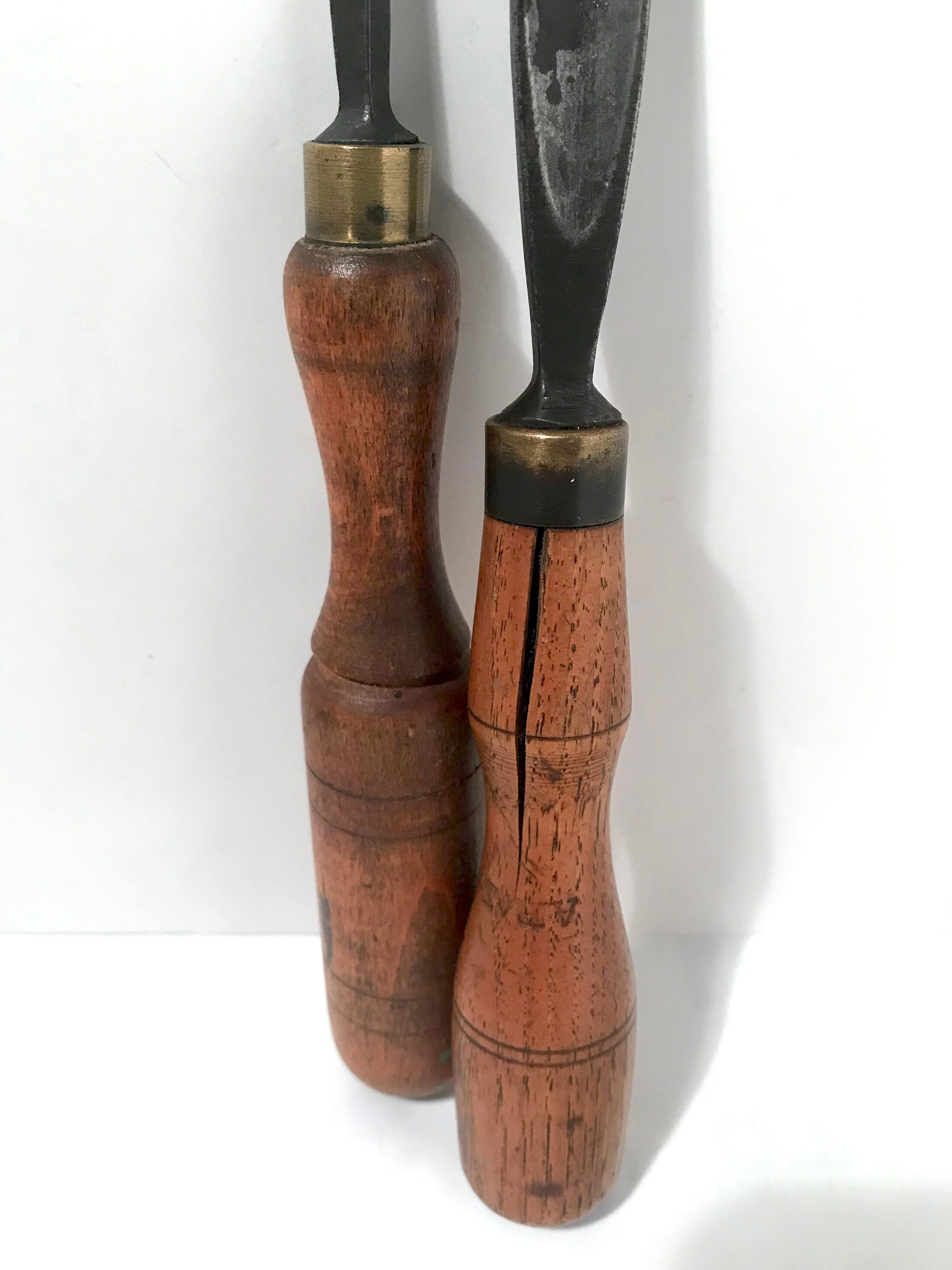 Antique s.j. Addis London Carving Gouges 2 Chisels Square and Compass ...