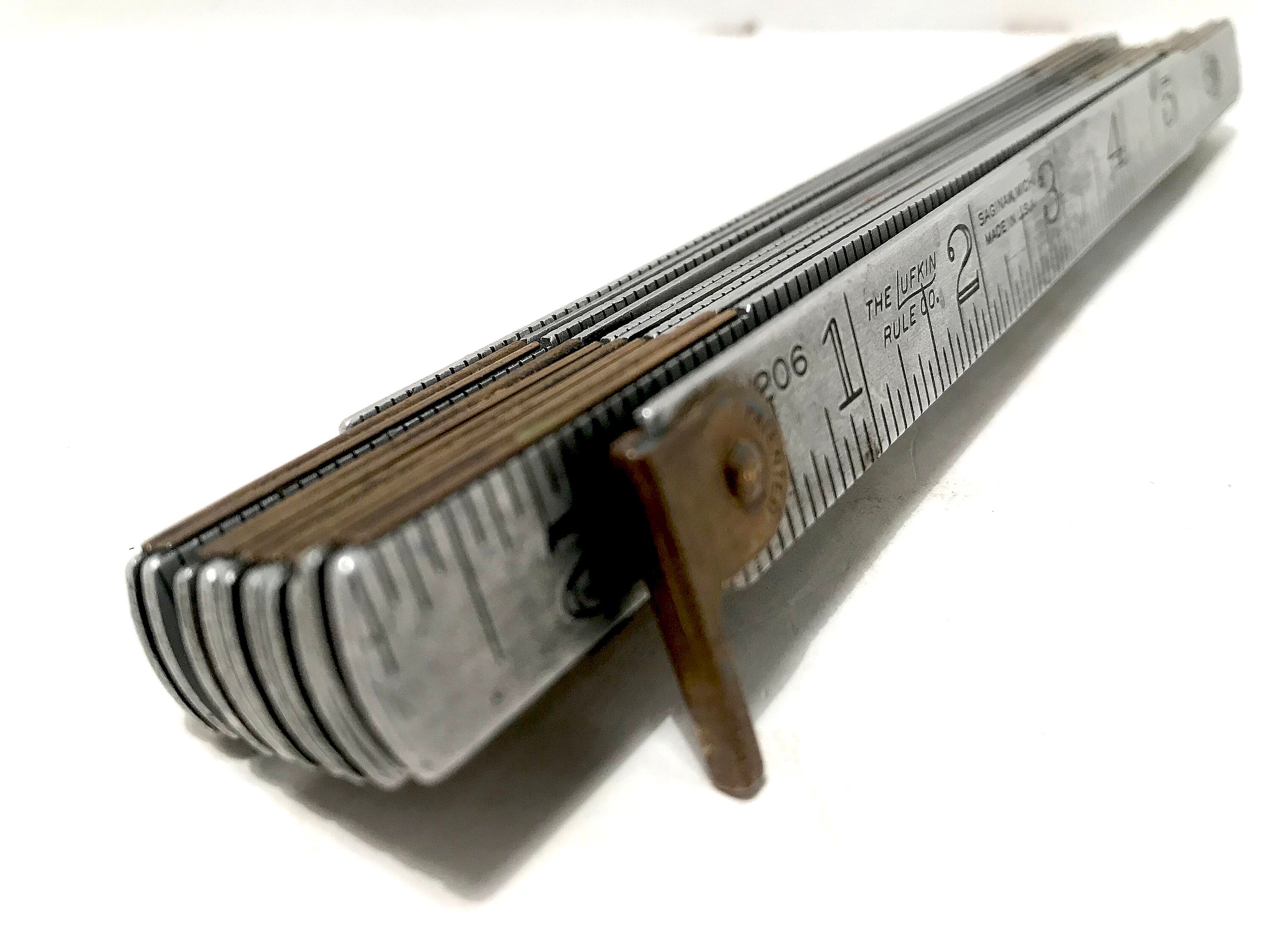 Vintage Lufkin Rule No 1206 Metal 72 Folding Zig Zag Etsy