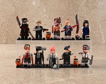 MOC-10 Chainsaw Man Set, Denji, Makima, Aki, Power, Gun Devil, Samurai, Kishibe, Asa, Lego Compatible, Children's Day Gift