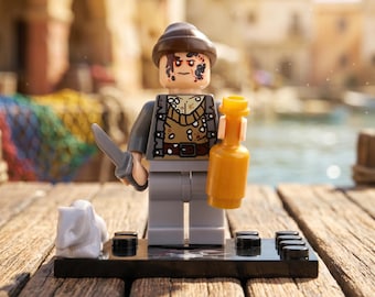 MOC-Bootstrap Bill Minifigurka | Przeklęta załoga latających | Wieczny żeglarz pokryty muszlami | Disney Tragiczny złoczyńca kolekcjonerski