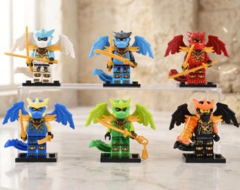 MOC-6 ドラゴンニンジャ：ロイド、ジェイ、ゼイン、コール、カイ、ニャー、レゴ互換、こどもの日のギフト