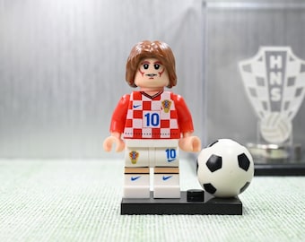 MOC- Luka Modrić #10 - Brick Minifigure, Lego Compatible, Birthday Gift, Maestro