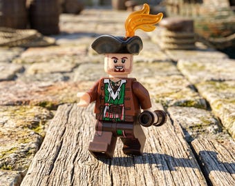 Minifigurka MOC-Scrum | Zakochany Pirat z Czarnej Perły | Żeglarz polujący na syreny | Prezent urodzinowy z Piratów z Karaibów