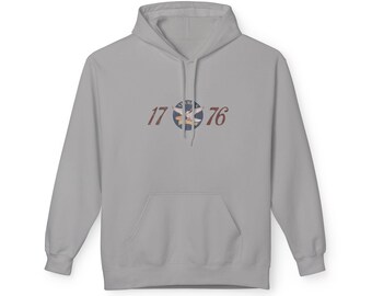America 1776 Flag Rosette Hoodie | Land of the Free Because of the Brave