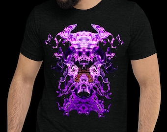 T-shirt met korte mouwen en origineel psychedelisch ontwerp