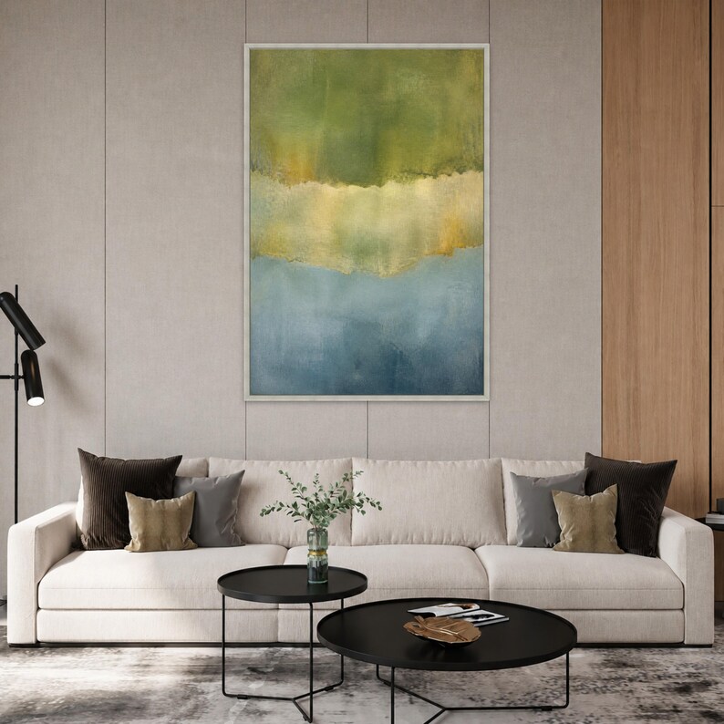 Mark Rothko Inspired Canvas Print, Abstract Wall Art in Soothing Green ...
