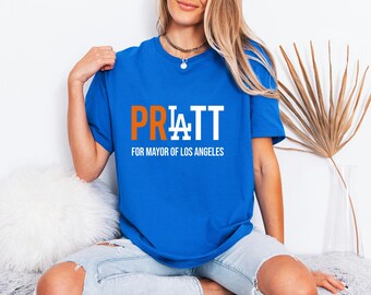 Funny Political Gift Him, LA Campaign Parody Top, Los Angeles Election Tee, California Souvenir Clothing, Pratt For Mayor Tshirt