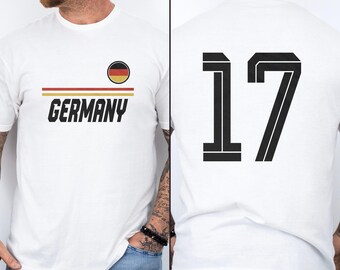 Germany #17 Jersey Style Minimalist Design for Supporters, Inspired Patriotic Fans Vibes Graphic Tee, 2026 World USA 2-Sided Unisex T-Shirt