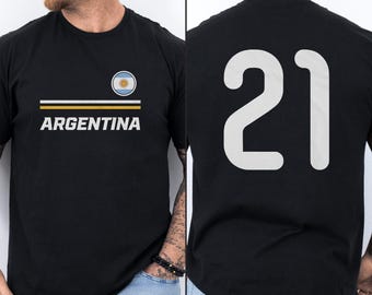 2026 World USA 2-Sided Supporters #11 Jersey Style Minimalist Design, Argentina Inspired Naming Fans Vibes Graphic Tee Unisex T-Shirt