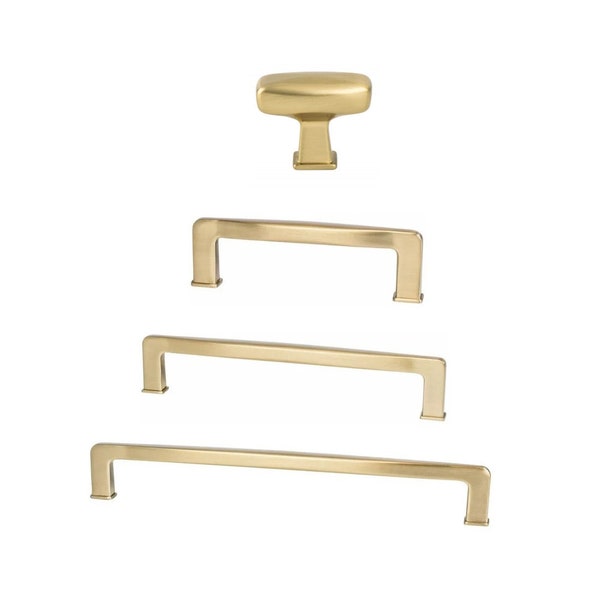 Champagne Bronze Drawer Pulls - "Kelly No. 1"  (Various Sizes) Cabinet Handle, U-Shape Handle