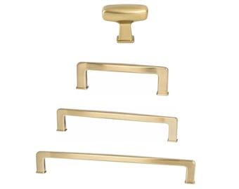 Champagne Bronze Drawer Pulls - "Kelly No. 1"  (Various Sizes) Cabinet Handle, U-Shape Handle