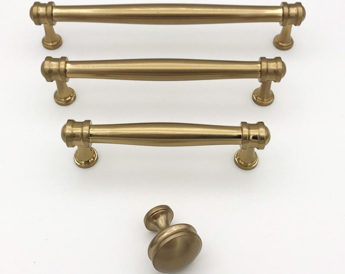 Brass Knobs and Brass Drawer Pulls Lucite by