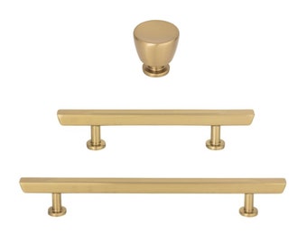 Champagner Bronze "Aura" Schrank Hardware T-Bar Schubladengriff & Schrankknopf