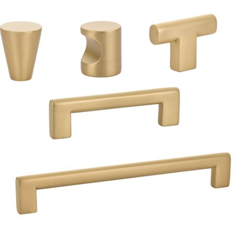 Luxe Brass Pulls and Knobs in Satin Brass Etsy