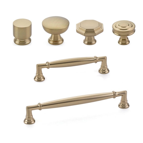 Champagne Bronze "Elite" Drawer Pulls, Knobs and Appliance Handles, Cabinet Knobs, Transitional Champagne Bronze Drawer Pulls