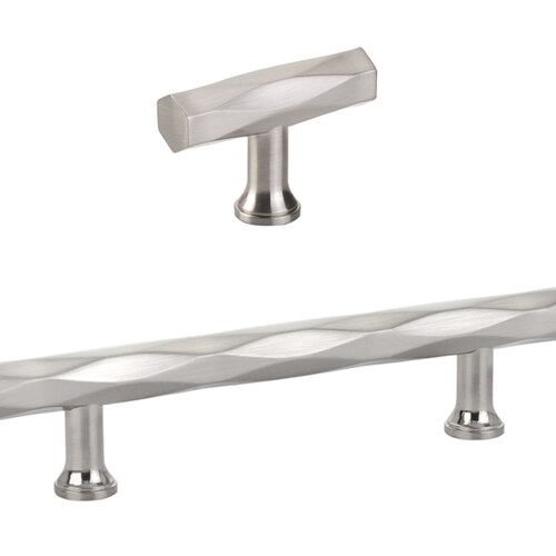 Brushed Nickel knurled Drawer Pulls and Knobs Etsy