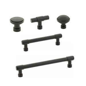 Industry Matte Black Cabinet Pulls and Knobs, Cabinet Handles Cabinet Hardware, Drawer Pull