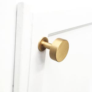 Round Brass Cabinet Knob -Style 31- Drawer Pull. Cabinet Knob