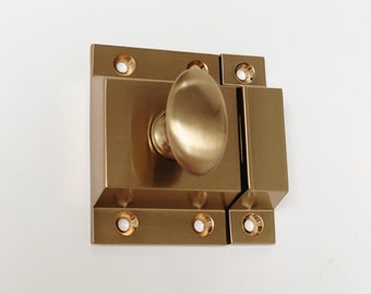 Champagne Bronze Cabinet Latch "Mindy"- Cabinet Kitchen Hardware Knob