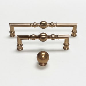 Champagne Bronze “Kira” Cabinet Ball Knob, Bronze Round Cabinet Knob