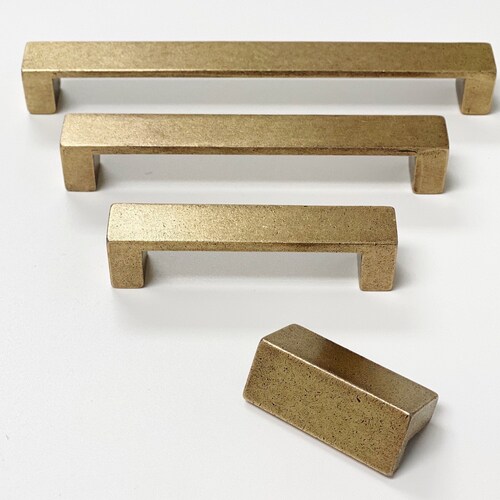 Brass Drawer Pulls madison in Aged Brass Drawer Etsy